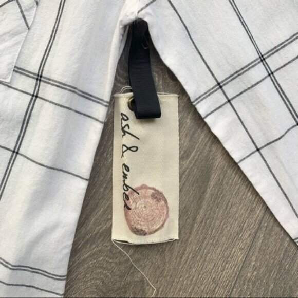 Anthropologie Ash and Ember Button Down Shirt Plaid Western Country Size XS - Picture 11 of 16